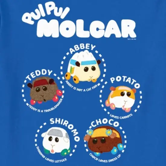 Toddler's Pui Pui Molcar Circle Text Friends T-Shirt image {1}