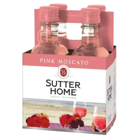 Sutter Home Pink Moscato Wine - 4pk/187ml Bottles image {7}