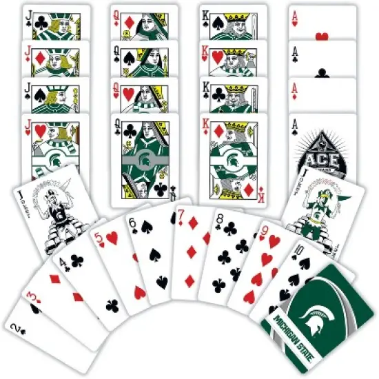 MasterPieces Officially Licensed NCAA Michigan State Spartans Playing Cards - 54 Card Deck for Adults image {2}