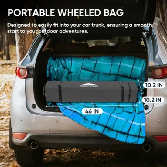 EAGLE PEAK 10x10 Easy Setup Pop Up Canopy w/Gable Roof, White image {6}