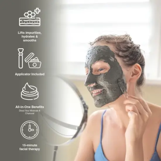 Pursonic 2 Pack Facial Therapy Mud Face Mask with Mask Applicator image {3}