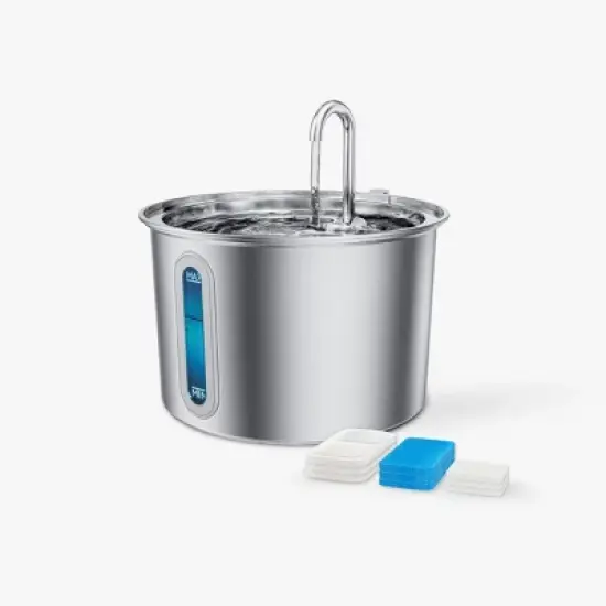 Oneisall PWF-001 2L Cat Water Fountain with 3PCS Filters, with Snap, Anti-Spill Cats Water Fountains with Quiet Pump image {10}