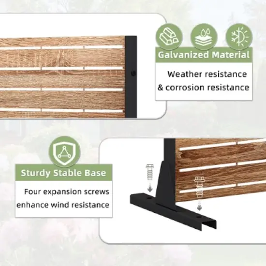 PexFix 72 in. x 47 in. Outdoor Privacy Rectangle Screen Galvanized Steel Panel Divider in Beige image {4}