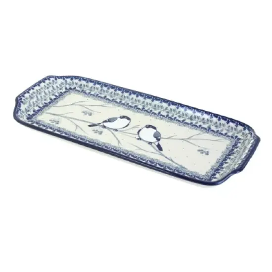 Blue Rose Polish Pottery 410 Ceramika Artystyczna Bread Tray image {2}