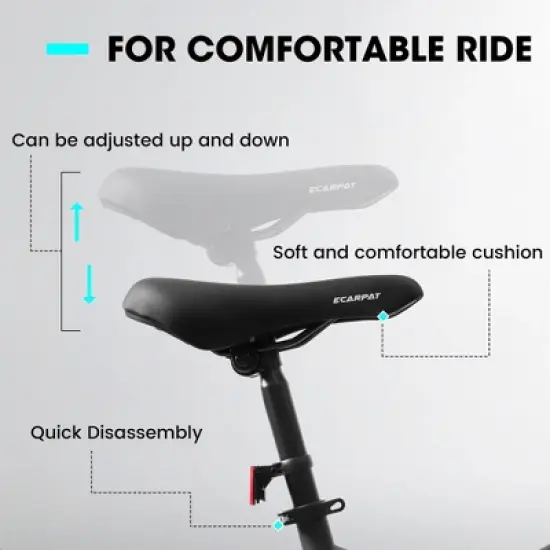 NAYSAYE Bicycle 26 Inch Mountain Bike Full Suspension 21 Speeds Fat Tire for Off Road Adventures, Black, 78"*27"*41.5" image {2}