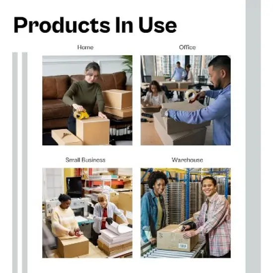 PSBM 36 Rolls 2.5 Mil Clear Carton Sealing Packaging Tape, 1.88" x 110 Yards (330 Ft.) image {9}