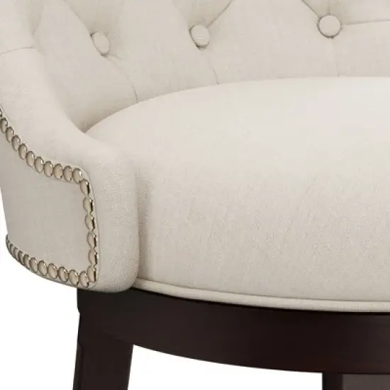 24" Halbrooke Swivel Counter Height Barstool Smoke/Cream - Hillsdale Furniture image {7}