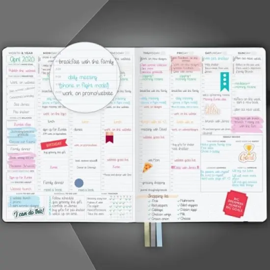 Undated PRO Schedule Planner Weekly/Monthly Black - Clever Fox image {2}