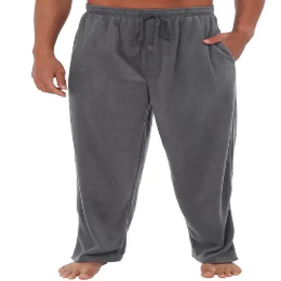 Men's Soft Plush Fleece Pajama Pants, Warm Long Lounge Bottoms image {12}