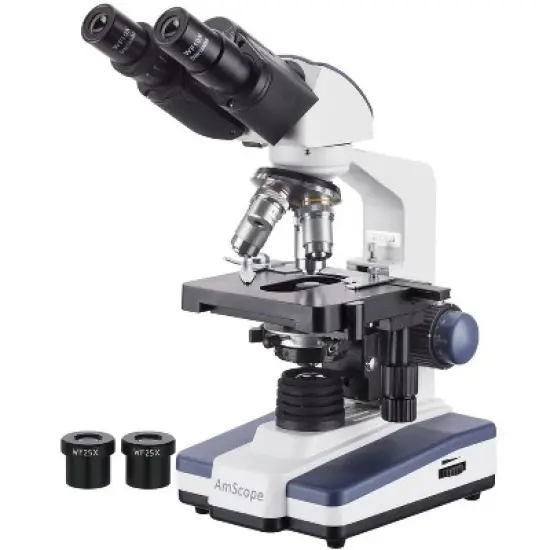 40X to 2500X Binocular Compound Microscope with Digital Camera and Interactive Software - AmScope image {1}