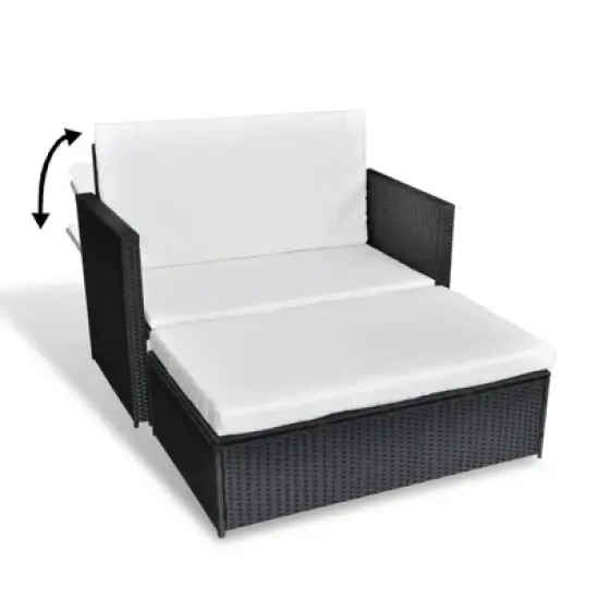vidaXL Outdoor Furniture Set Black Powder-coated steel Medium image {2}