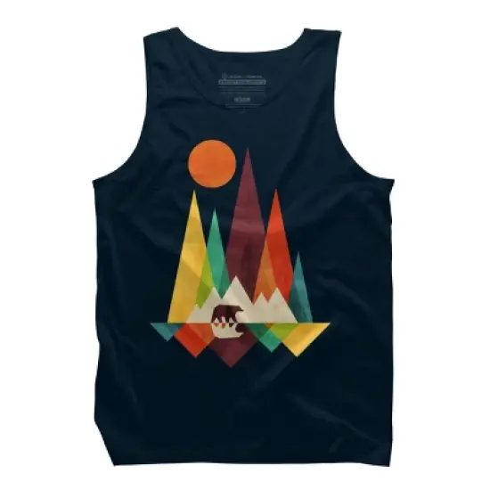 Men's Design By Humans Mountain Bear By radiomode Tank Top image {9}