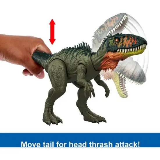 Jurassic World Rebirth Gigantic Thrashers Tyrannotitian&nbsp; Dinosaur Figure Toy, Tail Activated Attack image {2}