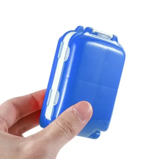 Unique Bargains 8 Grids 3 Fold Pill Case 1 Pc image {4}