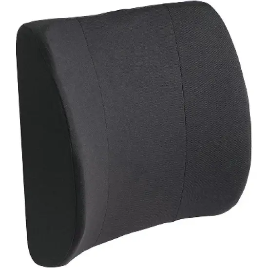 DMI Memory Foam Lumbar Pillow Support Pillow Back Support Chair Cushion with Strap for Better Posture and Easing Back Pain, Black image {4}