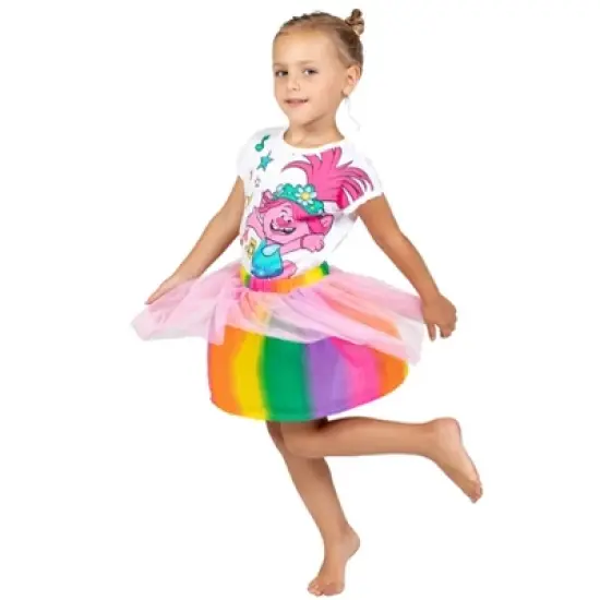 DreamWorks Trolls Poppy Girls T-Shirt and Mesh Skirt Little Kid to Big Kid  image {2}