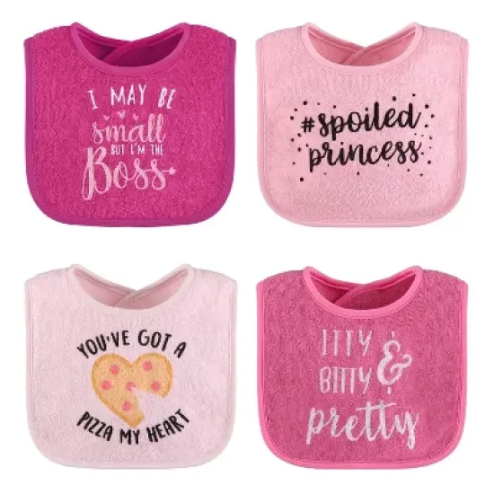 The Peanutshell Baby Girl Terry Bibs, 18 Pack for Feeding, Teething, or Drooling|Girl Foods/Holiday image {2}