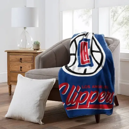 NBA Los Angeles Clippers 50 x 60 Raschel Throw Blanket image {1}