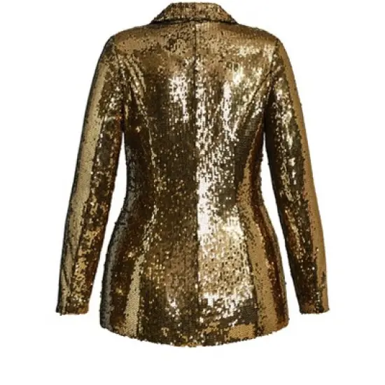 Women's Plus Size Sequin Seduction Jacket - bronze | CITY CHIC image {4}
