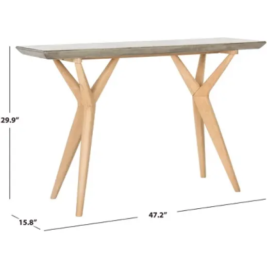 Ragna Concrete Console - Dark Grey - Safavieh image {6}