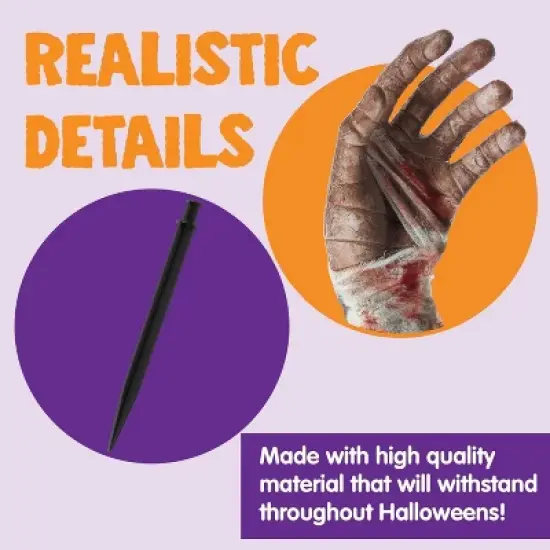 Joyfy Halloween Zombie Arm Yard Stakes, Creepy Severed Broken Arm Lawn Stakes Prop for Yard Lawn Garden Outdoor Halloween Decorations image {4}