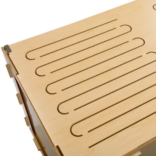 FURNIinspire Pet Crates and Houses, Small Animal Cage, Transparent for Interior View, Brown, 41.73"*21.06"*20.67" image {2}