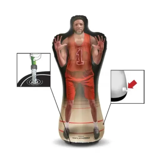 GoSports Inflataman Basketball Defender Training Aid - Weighted Defensive Dummy for Shooting, Dribbling and Driving Drills - Black image {2}