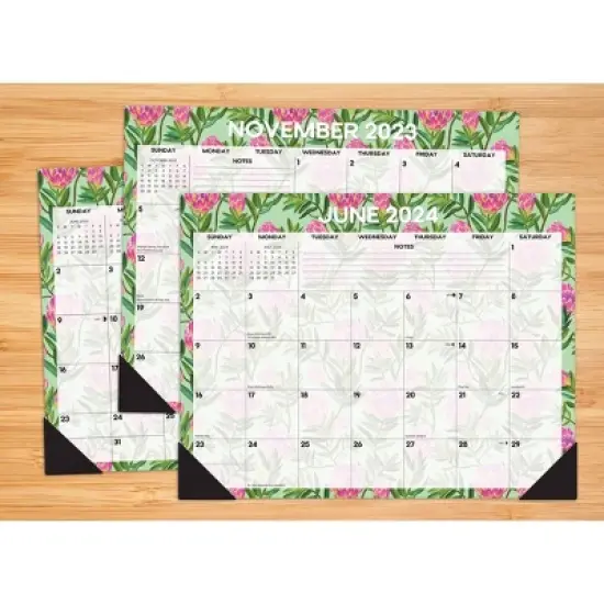 Willow Creek Press 2023-24 Academic Monthly Deskpad 22"x17" Bold Blooms image {1}