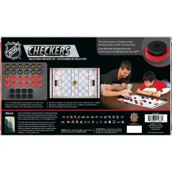 MasterPieces Officially licensed NHL Chicago Blackhawks Checkers Board Game for Families and Kids ages 6 and Up image {3}