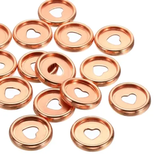 Unique Bargains Plastic DIY Notebook Planner Heart Binder Rings 22 Pcs image {3}