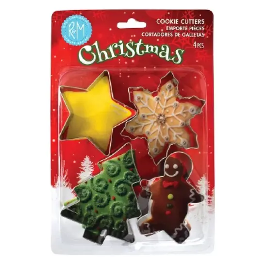 R&M International 4 Piece Christmas Cookie Cutter Set image {3}