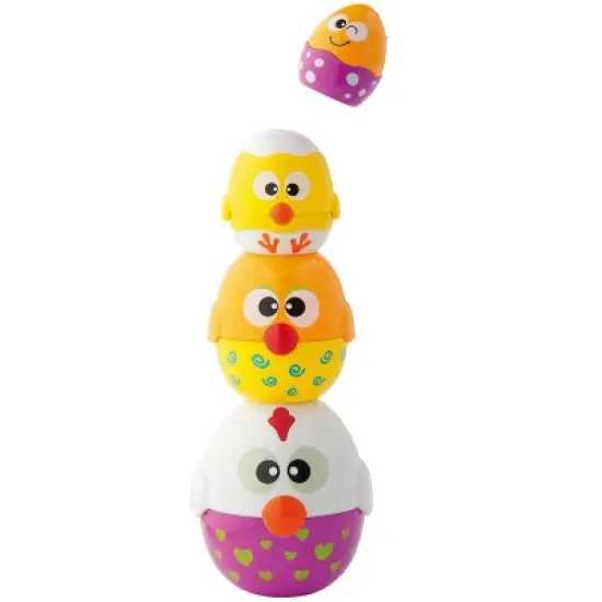 Kidoozie Chicken n' Egg Stackers, 8 Piece Set, Stacks Over 12" Tall, Playful and Colorful for Children 9-24 months image {5}