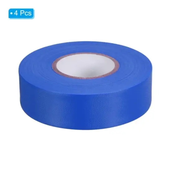 Unique Bargains PVC Non-Adhesive Flagging Tape for Tree Survey Boundaries 4 Pcs image {2}