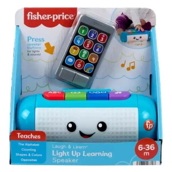 Fisher-Price Laugh & Learn Light Up Learning Speaker and Removable Toy Phone image {5}