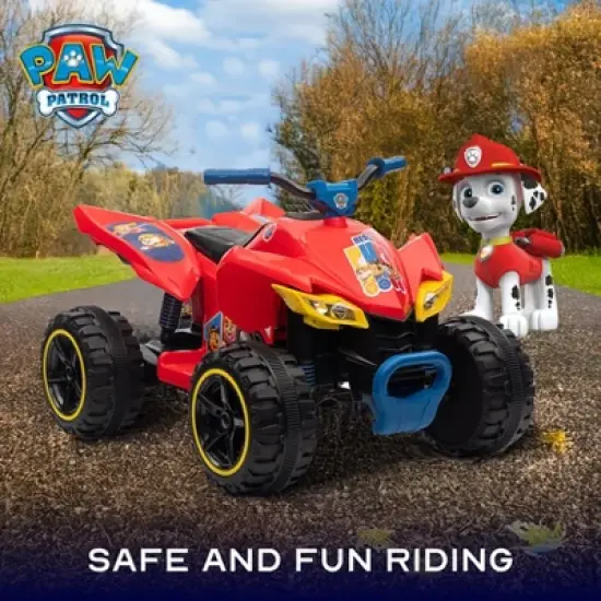 PAW Patrol 12V Kids ATV Ride-On with Rechargeable Battery, LED Headlights, Easy Start, Rugged Wheels, Forward & Reverse, Comfy Seat image {3}