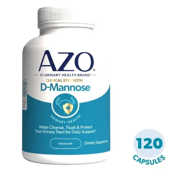 AZO Cleanse + Protect D-Mannose Capsules for Urinary Tract Health - 120ct image {9}