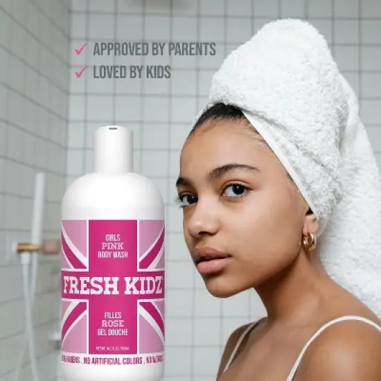 Fresh Kidz Girls Pink Body Wash - 16.9oz image {3}