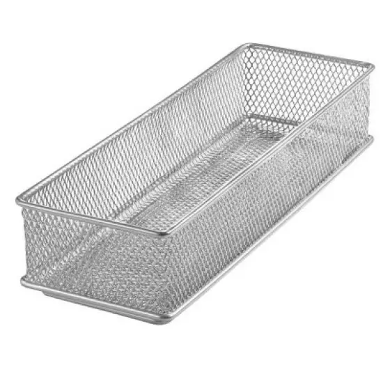 YBM Home Silver Mesh Drawer and Desk Organizer Tray image {8}