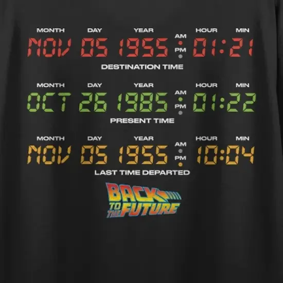 Back to the Future Clock Times Women&rsquo;s Black Crop Tee- image {3}