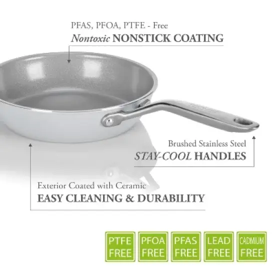 TECHEF CeraTerra - 8" Ceramic Nonstick Frying Pan image {5}
