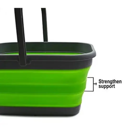 SAMMART 12L (3.1 Gallon) Collapsible Rectangular Handy Basket/Bucket image {10}