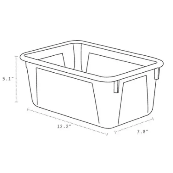 Storex Cubby Bin, PET (clear) image {3}