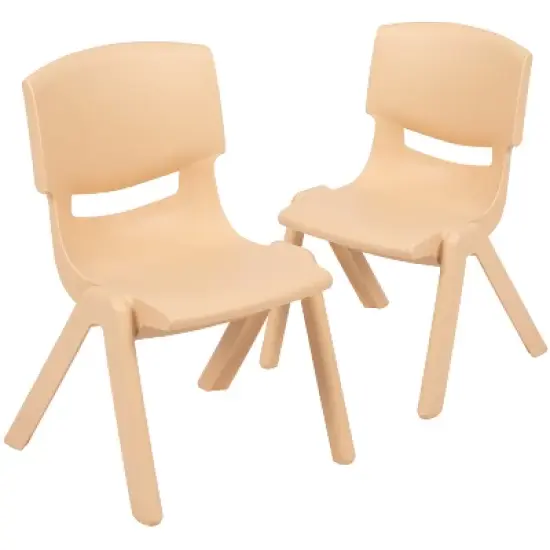 Flash Furniture 2 Pack Plastic Stackable School Chair with 10.5" Seat Height image {14}