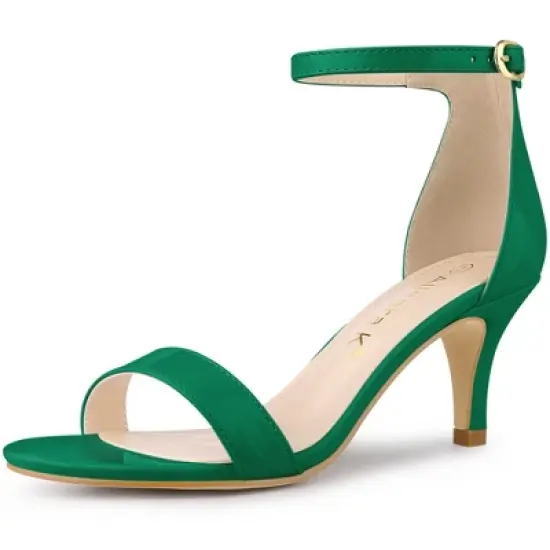 Allegra K Women's Ankle Strap High Heeled Open Toe Stiletto Heels Sandals image {9}
