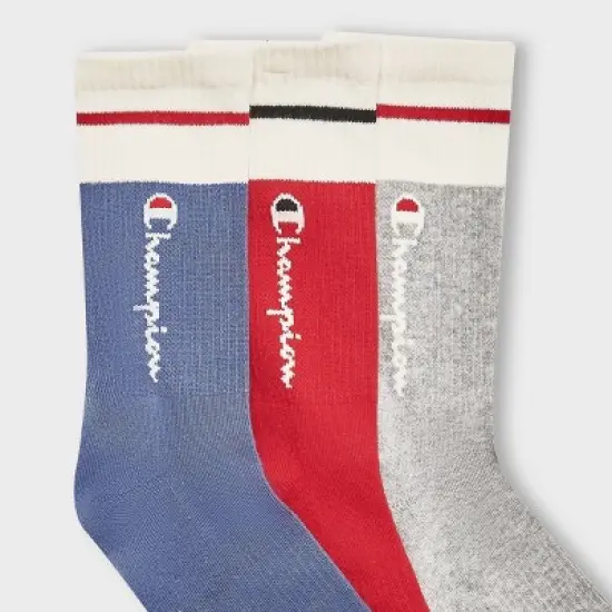 Champion Women's Varsity Striped 3pk Crew Socks 4-10 image {2}