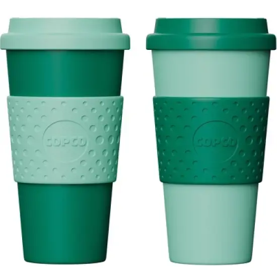 Copco Acadia To Go Mug Set of 2, 16 Ounce Reusable Coffee Cups with Lids, Durable & BPA-Free, Travel Mugs Double-Wall Insulation image {9}