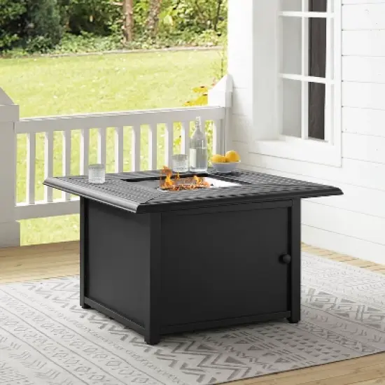 Dante Metal Fire Table - Black - Crosley image {4}