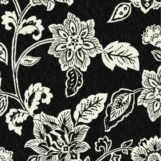 Arden Selections 19" x 19"  Ashland Jacobean Outdoor Seat Cushion Black image {2}