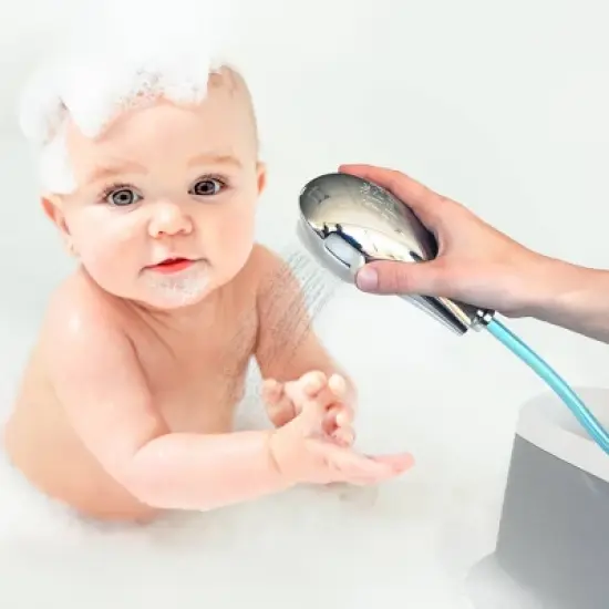 The First Years Rain Shower Baby Spa Newborn to Toddler Tub with Soothing Spray Showerhead image {2}