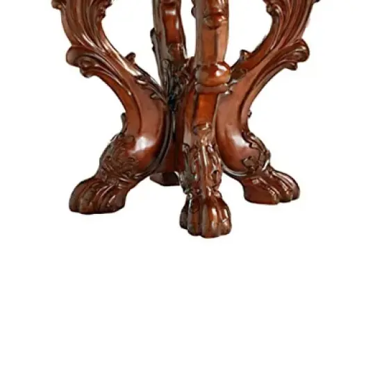 54" Dresden Dining Table Cherry Oak/Clear Glass - Acme Furniture image {3}